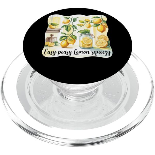 Easy Peasy Lemon Squeezy Fresh Citrus Delight PopSockets PopGrip for MagSafe