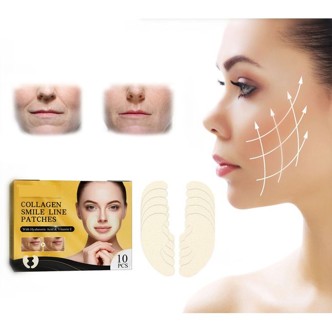 Gesicht Patches,Facial Patches,Gesichts Antifaltenpflaster,Anti Falten-Pflaster für das Gesicht,Anti Aging Gesichts Anti-Falten-Patches,Augen-Falten-Patches,Glättende Falten-Patches,10 Stück