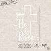 Dizzy Duck He is Risen Easter Window Decal - Reusable Religious Window Cling - Easter Cross Jesus Christ Christian Window Sticker - Small Inside
