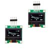 DiyStudio 2pcs 0.96 OLED i2c Inch Organic Module IIC/I2C Interface LCD SSD1306 Driver 128X64 Resolution White Display,Applicable Interface VCC, GND, SCL, SDA