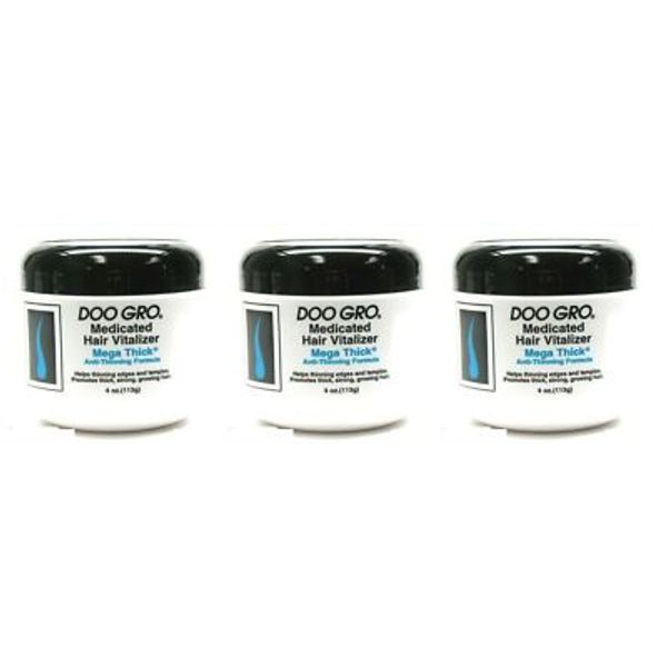 BL Doo Gro Hair Vitalizer Mega Thick Anti-Thinning 4 oz Jar - THREE PACK