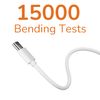 pluX 10 ft USB-A to Micro USB Power Cable Compatible Ring Indoor Cam (2nd Gen) - White