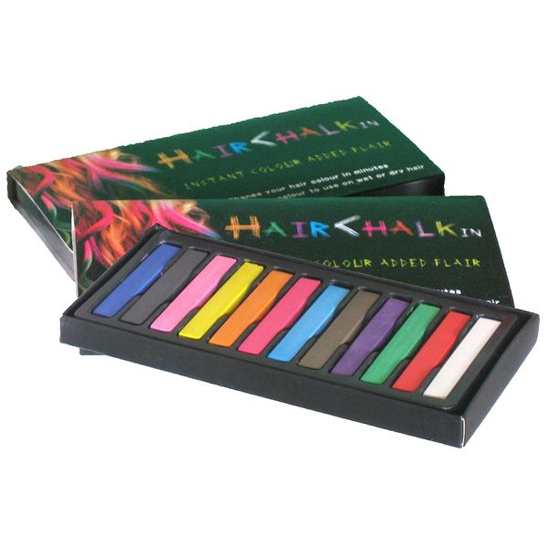 HAIR CHALKIN Available in 12 colors/24 colors. This product is developed exclusively for hair! Hair Chalk Hair Color Chalk You can enjoy the perfect color for your hair color! You can also express the color that is difficult to express with the hair color