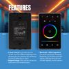 LTech UB5 RGBWY DMX & Bluetooth BLE 5.0 Mesh Programmable Touch Panel Wall Mount LED Lighting Controller, 4-Zone & Multi Scene