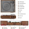 Retro Vinyl Record Player Bluetooth Desktop Phonograph Belt-Drive Turntable with