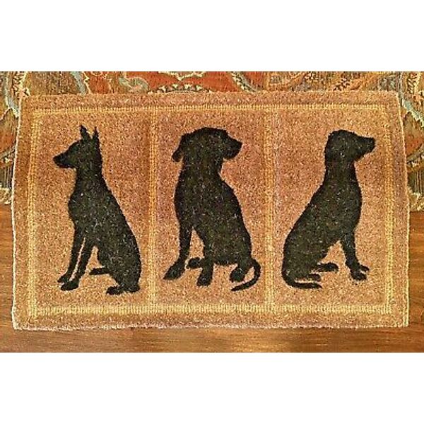 Lillian Vernon Dogs Doormat  Lab,Shepherd,Retriever 18"x29"  Coir Coconut fiber