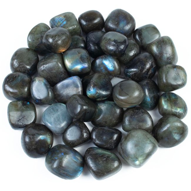 Crocon 1Lb Labradorite Tumbled Stones and Crystals Bulk Natural Crystal Kit for Reiki Healing Crystals Polished, Tumble Stones, Chakra Balancing, Good Luck, Reiki Gift, Home Decor Size : 20-25 mm