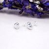 Tuscany Silver Women's Sterling Silver Puffed Heart Stud Earrings
