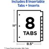 Avery 8-Tab Binder Dividers, Insertable Multicolor Big Tabs, 1 Set 