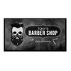 Artylicious Personalised Skull Barbers mat, scissor tools counter mat