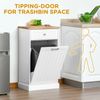 Hidden Container Waste Bin Hands Free Kitchen Cabinet Tipping Opening