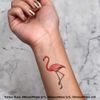 Azeeda 4 x 'Flamingo' Temporary Tattoos (TO00048887)