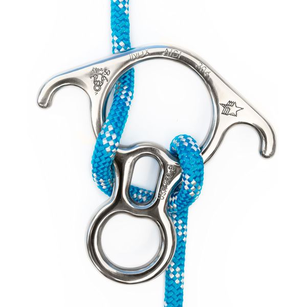 ProClimb 50 kN Rescue Figure 8 - Stainless Steel Belay, Rappelling, Rigging, Descender Device w/Bent-Ears