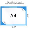 Plastic Wallets - 12 Pack A4 Plastic Folders Popper Wallet Document File Folder with Button Closure