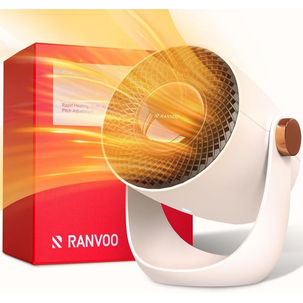 RANVOO Space Heater 120° Up & Down, ECO Space Heaters for Indoor Use