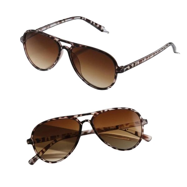 Jefs Sunglasses, Leopard style, Brown Lenses, Classic Design