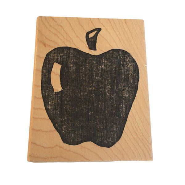 Hot Potatoes Rubber Stamp Apple Fruit Health Food School Teacher Card Making Art