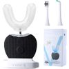 V-White Electric Toothbrush Adults - Ultrasonic U-Shaped Toothbrushes for Teeth Whitening - 360° Mouth Cleansing, Hands free Gums Protection - Wireless Charging & LED Light - Waterproof IPX7 Certified
