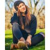Funky Junque Solid Ribbed Beanie Bundle - 1 Black, 1 Beige (2 Pack)