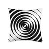 Abstract Geometric Artsy Black and White Optical Illusion #8 Throw Pillow