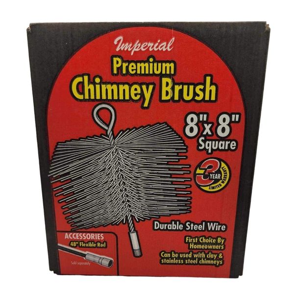 Imperial Premium Steel Wire Chimney Brush 8"x8" NIP Fireplace