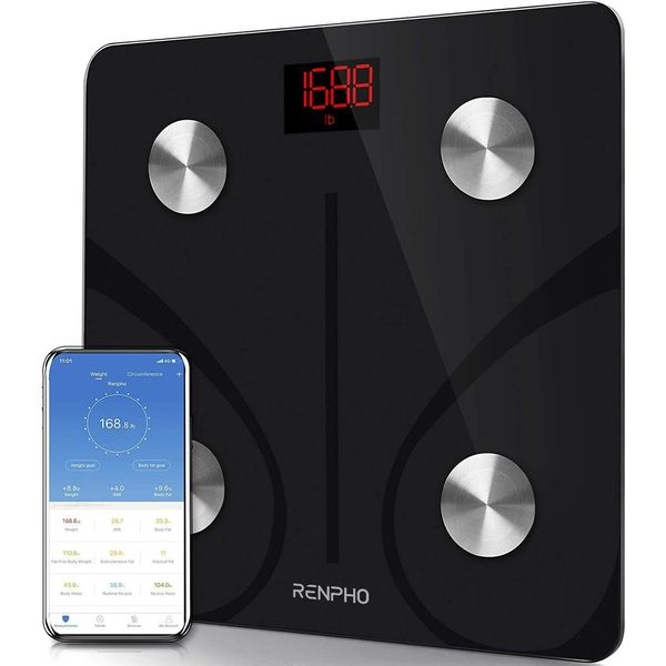 RENPHO Body Fat Scale Smart BMI Scale Digital Bathroom Wireless Weight Scale, B