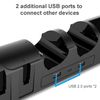 Charger Station for Switch/Switch OLED Model Joy Con and for Switch Pro Controllers Charging Dock with USB 2.0 Plug and Ports, Only for Switch Pro Controller
