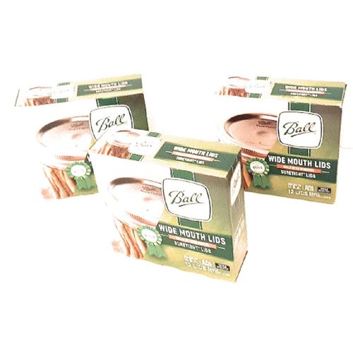 Ball Wide Mouth Lids 3 Dozen or a Total of 36 Canning Preserving Wide Lids, Lids Only No Bands or Rings With this Offer