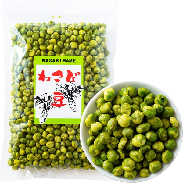 Yoshimatsu Spicy Wasabi Beans (17.6 oz (500 g) / Zipper Included, Commercial Use, Sweets, Bean Sweets, Snacks, Peas, Spicy, Crunchy Texture (Spicy Kobo)