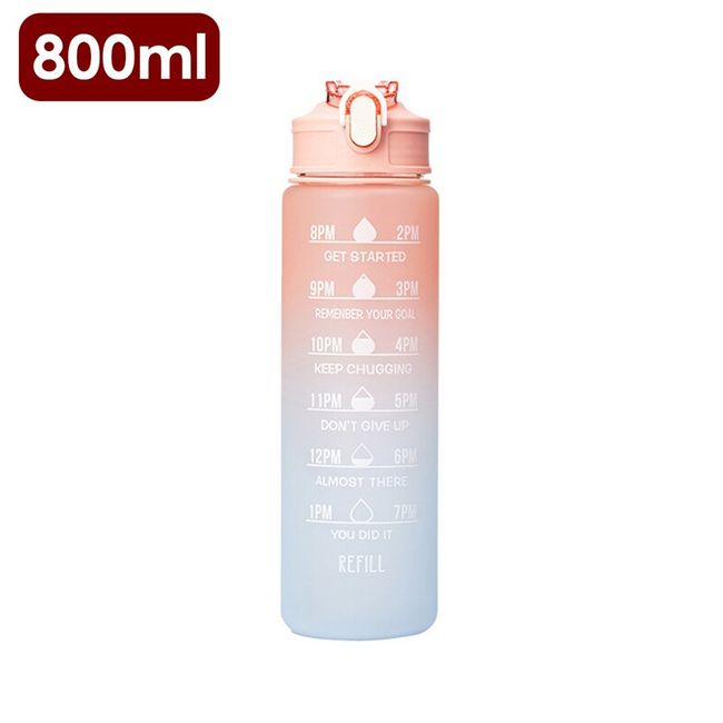 Water Bottle, 800 Ml Water Bottle With Straw And Handle Bpa-free