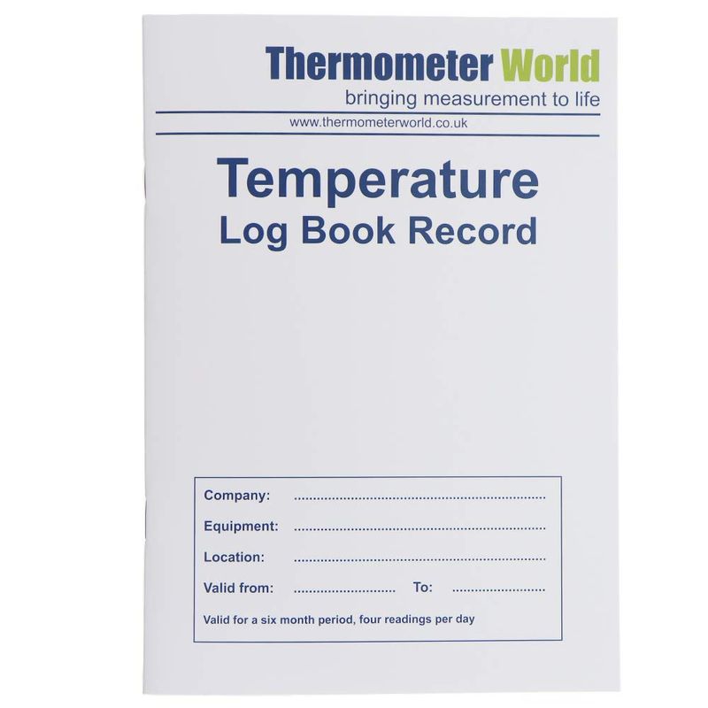 Fridge Temperature Log Book 6 Months Record - Monitor Fridge Freezer ...