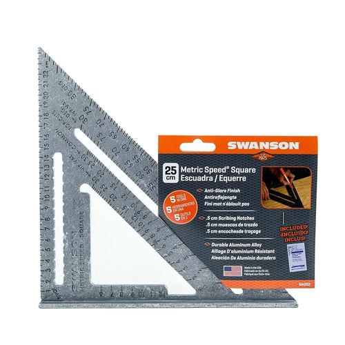 Swanson NA202 Metric Speed Square Layout Tool (Aluminum)