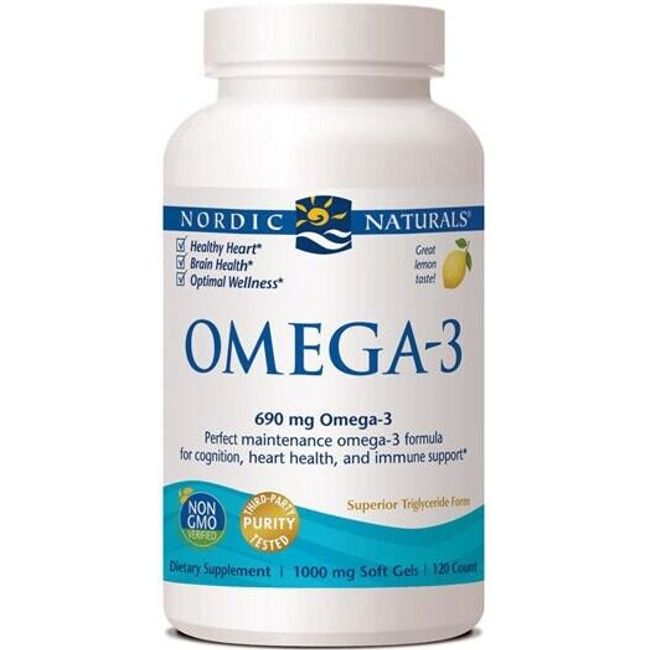 Nordic Naturals Omega-3 690mg SoftGels 120 - Heart Health and Immune Support