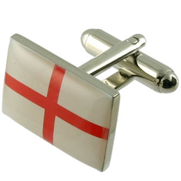 England St George English Flag Cufflinks Select Gift Pouch
