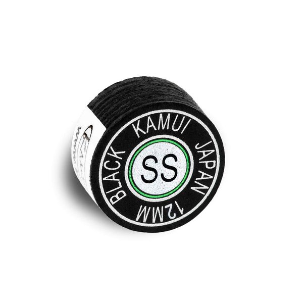 KAMUI Black Laminated Pool Billiard CUE TIP - 1 pc (Super Soft, 12.5 mm)