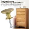 TsunNee 12PCS Vintage Cabinet Knobs, Chic Drawer Knobs, Antique Brass Kitchen Cupboard Handles, 30mm Round Furniture Door Knobs