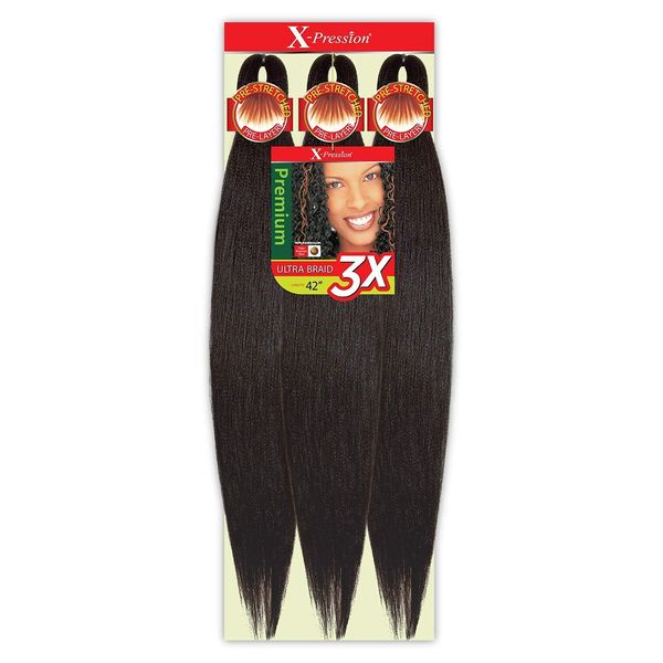 Outre Braids X-Pression Kanekaion 3X Pre Stretched Braid 42" (3-Pack, M4/27/30)