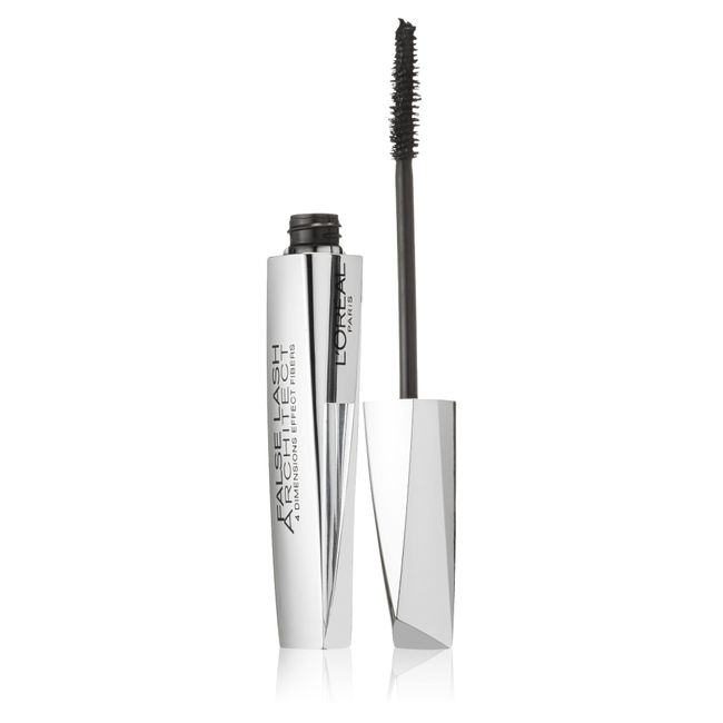 L'Oréal Paris Mascara, Schwarze Wimperntusche für dramatischen Schwung & Falsche-Wimpern-Effekt, False Lash Architect, Nr. 00 Schwarz, 1 x 10,5 ml