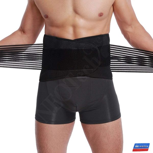 LEENSY lumbar SUPPORT belt brace for men and women, dual adjustable lower back support belt for exercise sports work