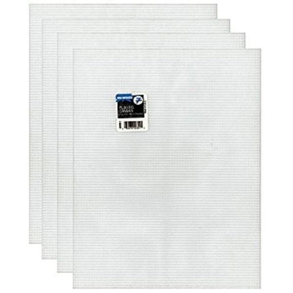 4-Pack of Darice Mesh Plastic Canvas - Clear - 10.5 x 13.5