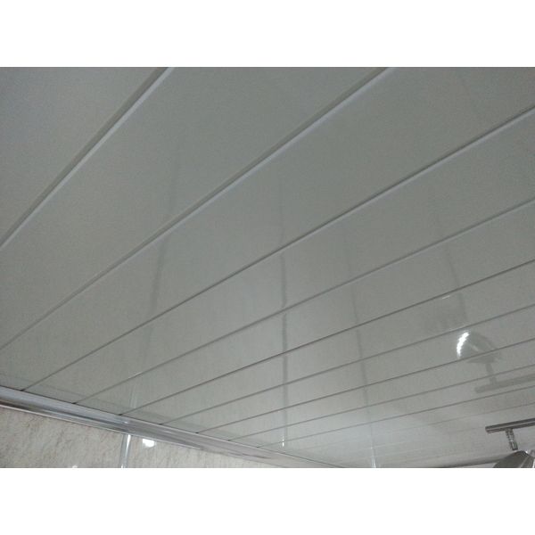 5 Twin White PVC Bathroom Cladding Shower Wall & Ceiling Panels