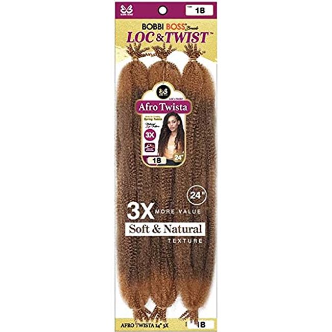 BOBBI BOSS Bobbi Boss Braids Series Loc & Twist AFRO TWISTA 24 3X (3-PACK, T1B/30)