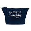 Flox Creative Makeup Bag I'm on the naughty list Navy