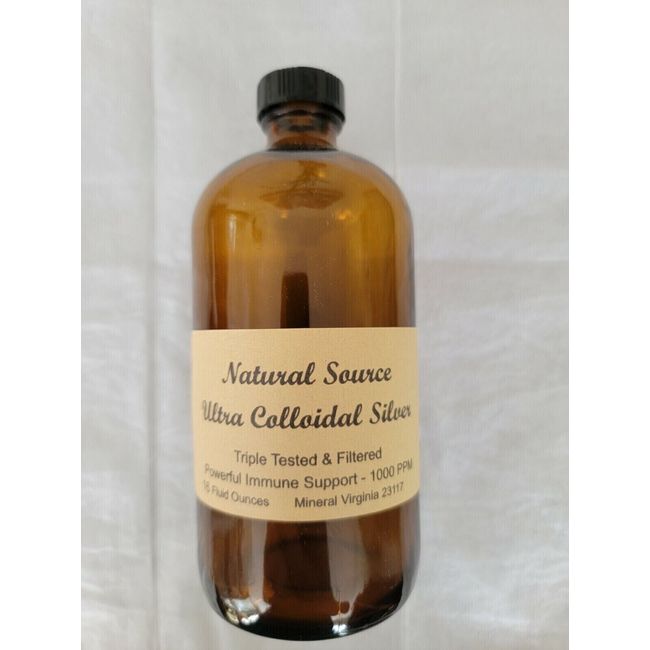 Ultra Colloidal Silver 1000 PPM - 16 oz Glass Bottles (free ship)