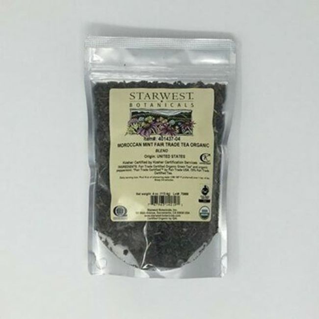 Starwest Moroccan Mint Green Tea Fair Trade Organic 4 oz