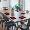 Red Neon Cocktails Glass Placemat Kitchen Table Mat Worktop Saver Protector