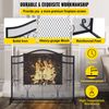 Fireplace Screen Spark Guard Protector Single Panel Free Standing Home Decor
