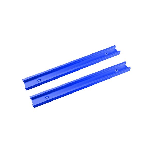 2pcs Miter Truck Miter Slots 30mm Standard Aluminum Alloy Carpenter Tool for Table Saw Blue (No Screws, Blue) (300mm)