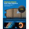 PHILTOP Ceramic Front Brake Pads For Dodge Ram 2500 2000-2002, 4 Pcs replace # D859