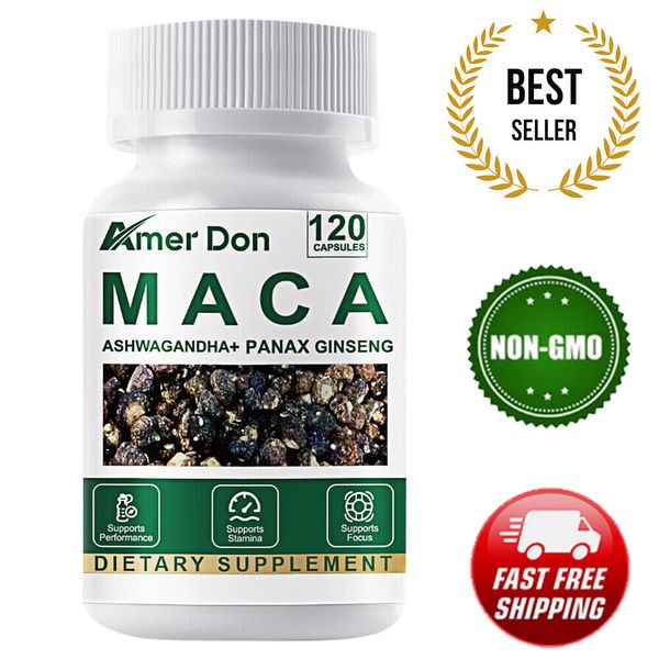 MACA ROOT 120 Capsules Desire Stamina Extract for Men Highest Potency Supplement
